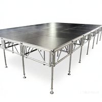 Scène modulaire portable anti-rouille 4x4ft 4x8ft, podium de concert en treillis d'aluminium réglable en hauteur (1,5m, 2m)