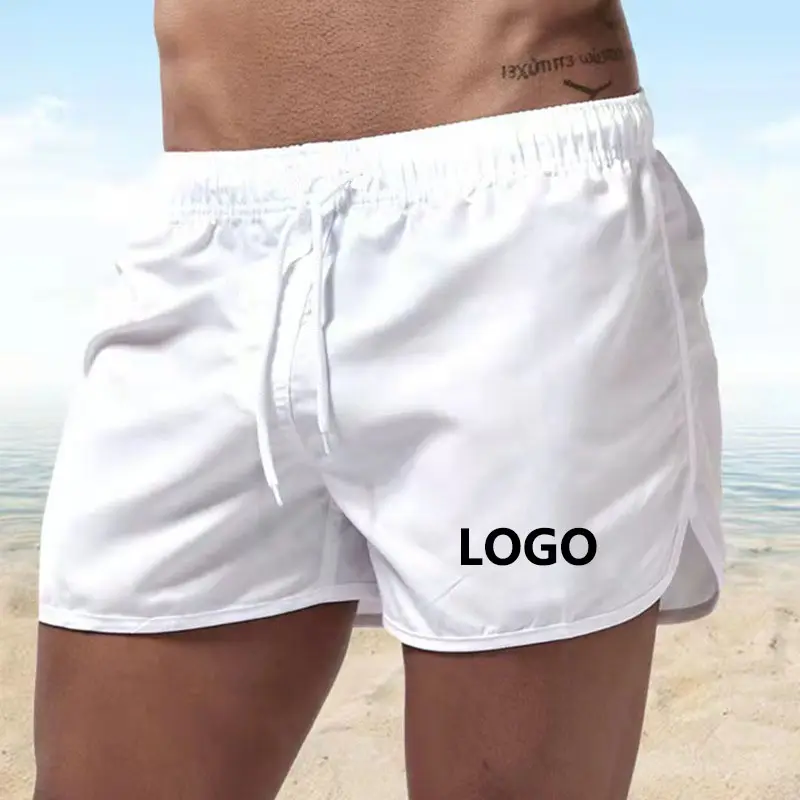 Custom Logo Nieuwe Heren Sneldrogende Sport Strand Shorts Plus Size Zomer Strand Surfboard Shorts