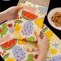 Napperons de table modernes et amusants à motifs géométriques colorés en coton antidérapant, double couche, imprimés, pour enfants, salle à manger, café - Vente chaude