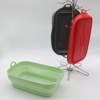 Moule de cuisson et panier de friteuse à air en silicone jetable, pliable, de qualité alimentaire, résistant au four, épaisseur 2,5 mm