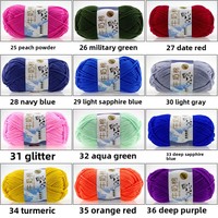 Pelote de Laine Teinte Épaisse Moyenne 5 Brins Super Douce Faite à la Main, Matériel de Tricot Crochet DIY Recyclé pour Écharpe ou Poupée
