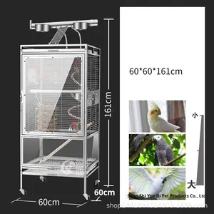 Grande gabbia per uccelli di lusso in acciaio inossidabile 304, - Product Image 2