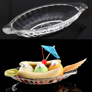 Al por mayor de vidrio grueso Banana Boat plato de postre plato de ensalada - Product Image 6