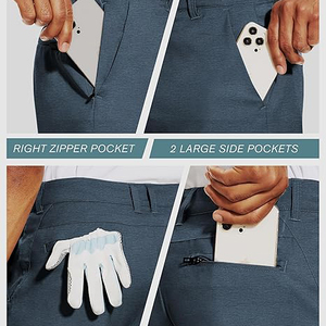 Pantalones Cortos de Golf Personalizados para Hombre, Cierre de Cremallera, Estilo Casual, 7 Pulgadas, Secado Rápido, Elásticos en 4 Direcciones, Absorben el Sudor - Product Image 4