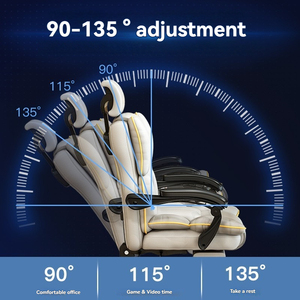 Gối tựa lưng mềm mại hỗ trợ ghế làm việc tại nhà/văn phòng, ghế văn phòng da êm ái, thiết kế công thái học - Product Image 3