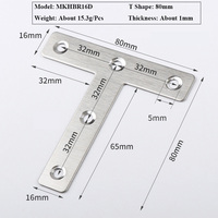 Supports de fixation en forme de T de 40 mm en acier inoxydable pour armoires, meubles de bureau et tables – Quincaillerie décorative pour usine