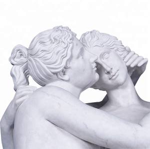手作りの白い大理石像「三美神」モダンヨーロッパデザイン屋外庭園別荘公園用1年間カスタム手彫り - Product Image 4