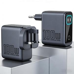 OEM Customized 100w gan charger oem with 3-Port Multi-Device and Ai Display Fast Charging <b>Power</b> <b>Adapter</b> for XIAOMI - Product Image 2