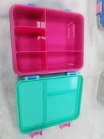 Japanische Bento-Box im Tiffin-Stil aus ABS-PP-Kunststoff für Kinder, Schulessenbox mit 3+ Fächern, auslaufsicher, BPA-frei, lebensmittelecht