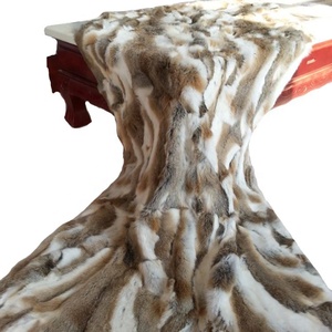 Giá Rẻ Bất Thỏ Bụng Lông Thú Sang Trọng Chăn Cho Sofa Giường Nâu & Màu Grey Nguyên Liệu Tự Nhiên Mô Hình - Product Image 4