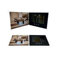 Vente en gros 5 pouces A4 grande capacité LCD vidéo brochure livre fait à la main carte de visite avec design de logo de style animal fabriqué à partir de papier