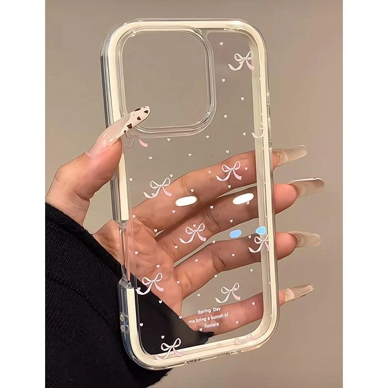 White   Powder Heart Bow