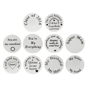 Quà Tặng Tự Làm Bán Chạy Cho Bé Gái Đĩa Mề Đay Nổi Tùy Chỉnh Cá Nhân Bằng Thép Không Gỉ 22 Mm Được Đánh Bóng Chất Lượng Cao - Product Image 3