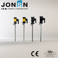 Pompe à immersion pour fûts et barils, en tube de matériau PVDF SS, super résistante, pour liquides chimiques corrosifs, avec moteur électrique.