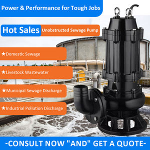 Pompe à eaux usées de qualité industrielle série WQ Pompe submersible pour eaux usées Pompe à broyeur robuste anti-obstruction Station de traitement - Product Image 3
