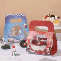 2025 noël créatif en forme de récipient alimentaire en plastique Transparent recyclable boîte d'emballage de qualité alimentaire pour gâteau Mousse boule