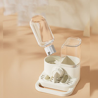 Distributeur automatique de nourriture et d'eau 2-en-1 pour petits animaux, anti-déversement, à fixer sur cage, pour hamster, gerbil, lapin