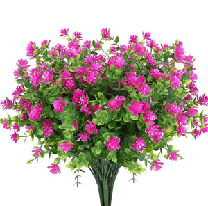 Fleurs artificielles fausses plantes d'extérieur, arbustes verts imitation plastique, décoration extérieure de maison de porche de jardin - Product Image 2