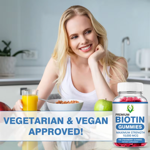 Hot Selling Premium Biotin Gummies Adult Healthcare <b>Supplement</b> Strawberry Flavored to Support Clear Skin and Immune System - Product Image 4