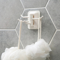 Mur auto-adhésif fort 4 crochet fort sans perçage porte-clés porte cuisine serviette cintre crochets accessoires de stockage à domicile