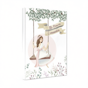 Livre Ma Première Communion pour Filles avec Balançoire et Écouteurs Bluetooth 24x2 cm Décoration Élégante Événement Religieux - Product Image 2