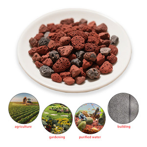 Precio de fábrica Venta barata Gránulos de rocas volcánicas Rojas negras naturales para purificación de agua de paisajismo de jardín - Product Image 4