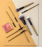 Usine de pinceaux cosmétiques professionnels depuis 20 ans, lot de 9 pinceaux cosmétiques pour le visage, pinceaux de maquillage synthétiques doux, outils
