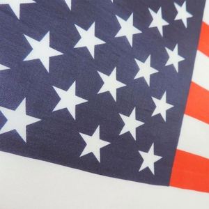 Bandera de Mano Personalizada con Logotipo, 100% Poliéster, Impresión en Satén, Asta de Plástico Resistente para Agitar con la Mano, Diseño Americano - Product Image 5
