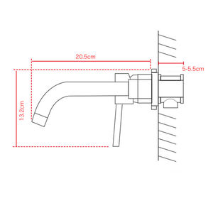 Heiße Verkäufe Wand Montiert becken wasserhahn Messing Rose Gold 2 löcher Waschbecken wasserhahn - Product Image 6