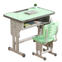 Fournisseur mondial de tables et chaises scolaires en métal de qualité commerciale avec crochet intégré pour sac, idéal pour les centres de formation universitaires, robustes