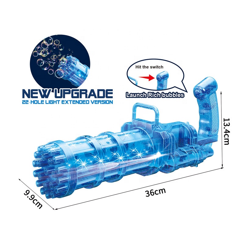EPT игрушки, 22 Отверстия, автоматический мощный пузырь, Детский Электрический пистолет для пузырей, игрушки