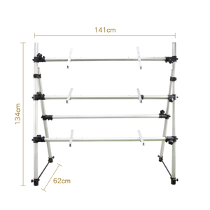 Support de clavier DJ à 3 niveaux CNBear K-709 entièrement réglable en hauteur, en aluminium anodisé et en plastique, fabriqué à Taïwan - Product Image 2