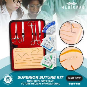 Durable Silicone Completo Instrumentos Cirúrgicos Sutura Prática Kit Medical Science Sutura Training Kit para Enfermeira Estudante - Product Image 2