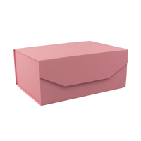 Boîte cadeau pliante de style élégant et luxueux, papier plat de 2 mm d'épaisseur avec fermeture magnétique en relief, impression laminée brillante et mate