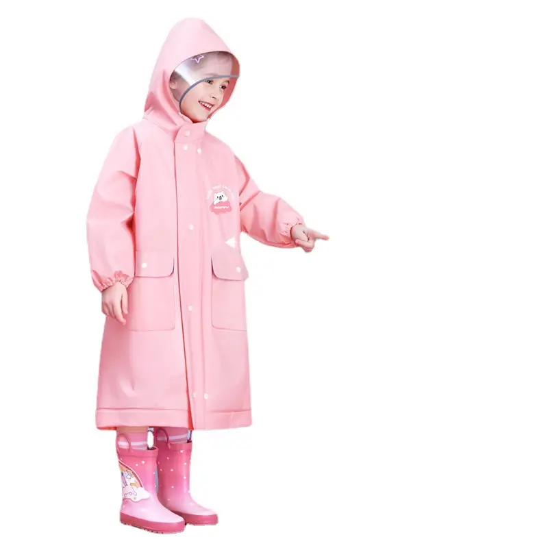 Kinder Regenmäntel wasserdichte Regenjacke mit Kapuze Regenponcho Kleinkinder Jungen Mädchen Regenanzug wiederverwendbare Regenkleidung