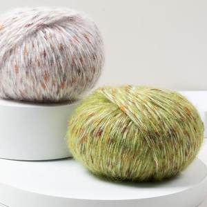 Hilo de Tejer de Mezcla de Mohair/Acrílico Starry Sky, 50g, Grosor Medio, Anillado, Teñido, para Tejer a Mano - Product Image 4