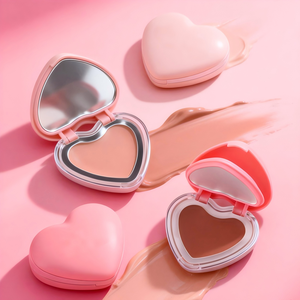Fard à joues OEM personnalisé avec logo, fards à joues en forme de cœur, teinture crème pour lèvres et joues, <span class=keywords><strong>blush</strong></span> végétalien, maquillage visage végétalien, palettes de <span class=keywords><strong>blush</strong></span> - Product Image 1