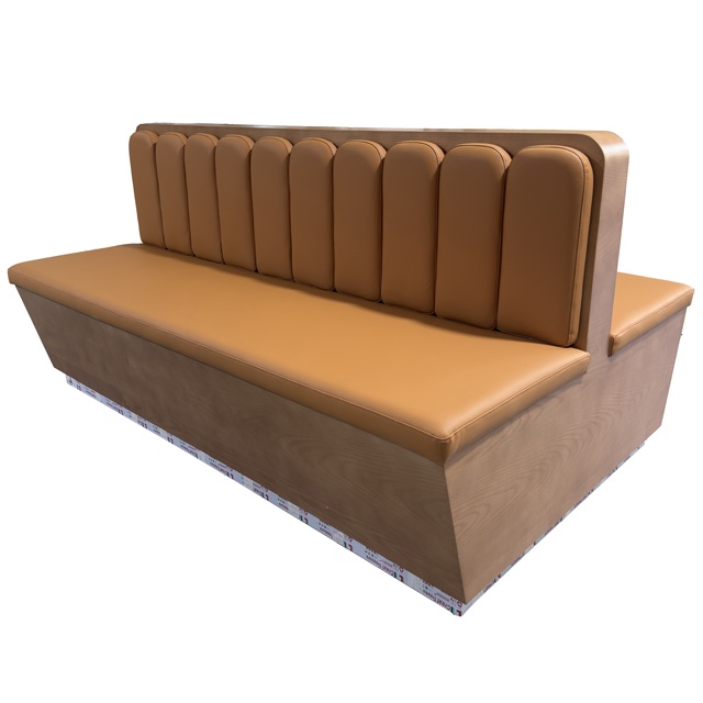 Dual-Sided Durable Faux Leather Banquette Wood Base Comfortable Commercial Dining Bench for Restaurants Restaurant Furniture