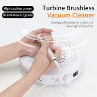 Aspirateur à ongles professionnel à turbine, faible bruit, 4000 tr/min, collecteur de poussière pour nail art, type-C, portable, pour table de manucure de salon