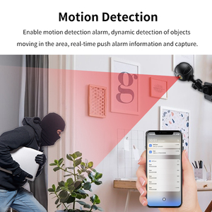 Mini caméra intelligente sans fil HD 1080P pour nounou avec vision nocturne Moniteur CCTV pour bébé de sécurité domestique Enregistrement MicroSD Connectivité Wifi - Product Image 4