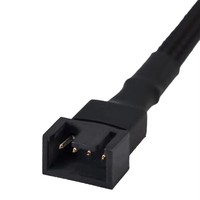 Cable adaptador para placa base de ordenador, ventilador de refrigeración para CPU, cable de extensión para ventilador de 4 pines, control de temperatura PWM, cable trenzado de malla