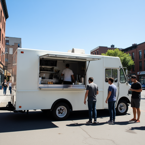 Fenêtre de service en alliage d'aluminium 36x24 pour food trucks, inclinable à 85 degrés, avec 2 portes coulissantes et crochet de remorquage - Product Image 2
