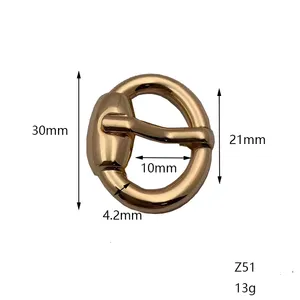 Hebilla de metal Ovalada para cinturón, hebilla de aleación de zinc de 3/4 pulgadas