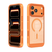 Pour iPhone 17 Pro Max étui de téléphone portable magnétique étui antichoc transparent pour iPhone 14 15 16 coque de Dissipation thermique en nid d'abeille