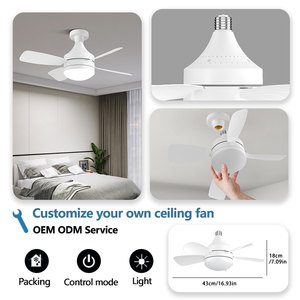 Ventilateur de plafond LED moderne de 18 pouces, 5 pales, moteur DC, télécommande, pour la maison, la <span class=keywords><strong>cuisine</strong></span>, la chambre, le placard, le salon, solution d'éclairage - Product Image 4