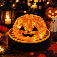 Jouet Squishy Halloween en forme de boule, doux, à remontée lente, anti-stress, sensoriel, mignon, en forme de citrouille, nouveauté, cadeau de fête