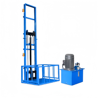 Plateforme élévatrice hydraulique à rail de guidage haute capacité pour charges lourdes, élévateur de marchandises d'usine, transpalette de matériaux pour atelier, intérieur/extérieur
