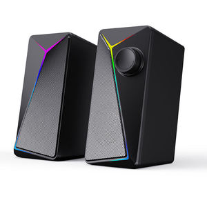 ลำโพงพกพา 2.0 สีสันสดใส RGB เชื่อมต่อผ่านสาย USB สำหรับคอมพิวเตอร์พีซี - Product Image 1