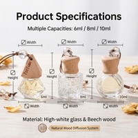 Multiformiger Auto-Duftspender aus Naturholz, Aromadiffusionssystem für den Rückspiegel