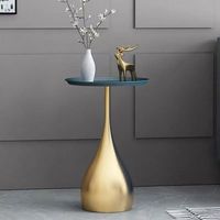 Table console en acier inoxydable de style nordique, table d'angle style Wabi-sabi, chambre à coucher, salon, écologique, moderne